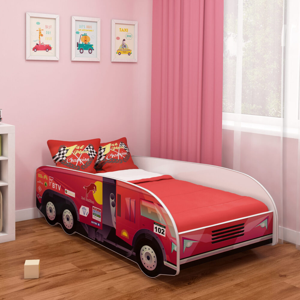 Camion lit enfant Dakar rouge