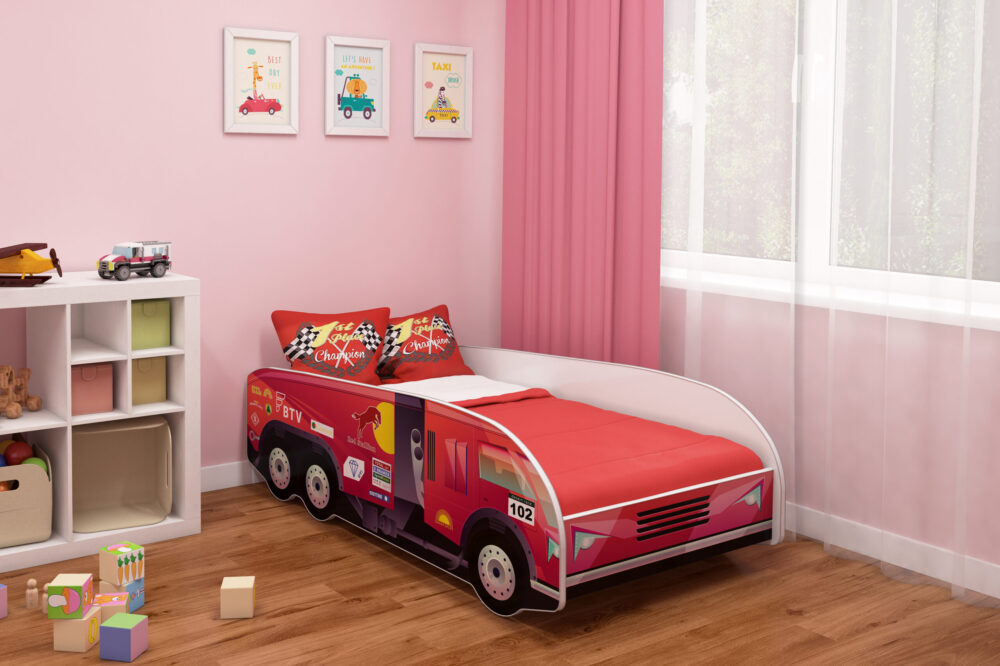 Camion lit enfant Dakar rouge