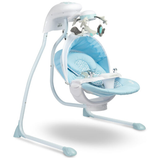 Caretero elektrische schommelstoel Raffi blauw