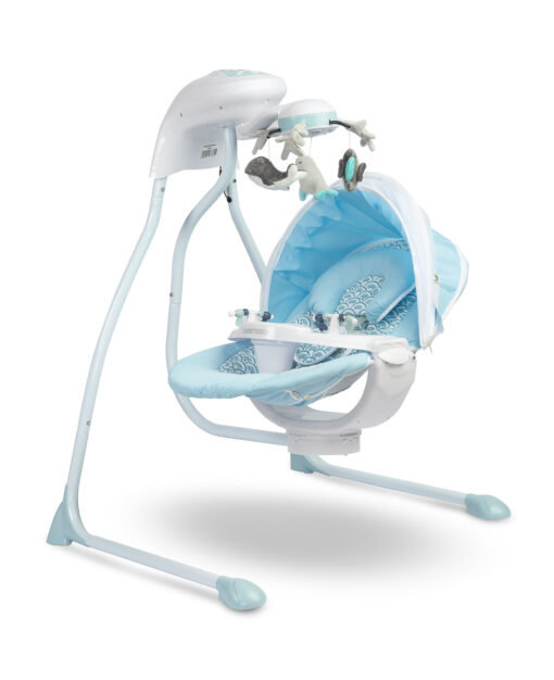 Caretero elektrische schommelstoel Raffi blauw