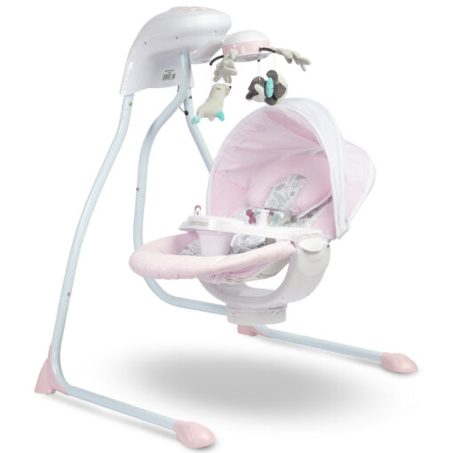 Caretero elektrische schommelstoel Raffi roze