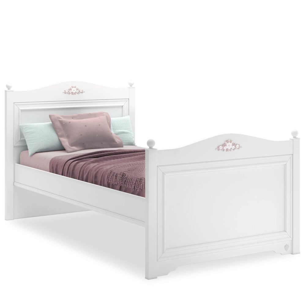 Cilek Rustic white bed 200x120 cm
